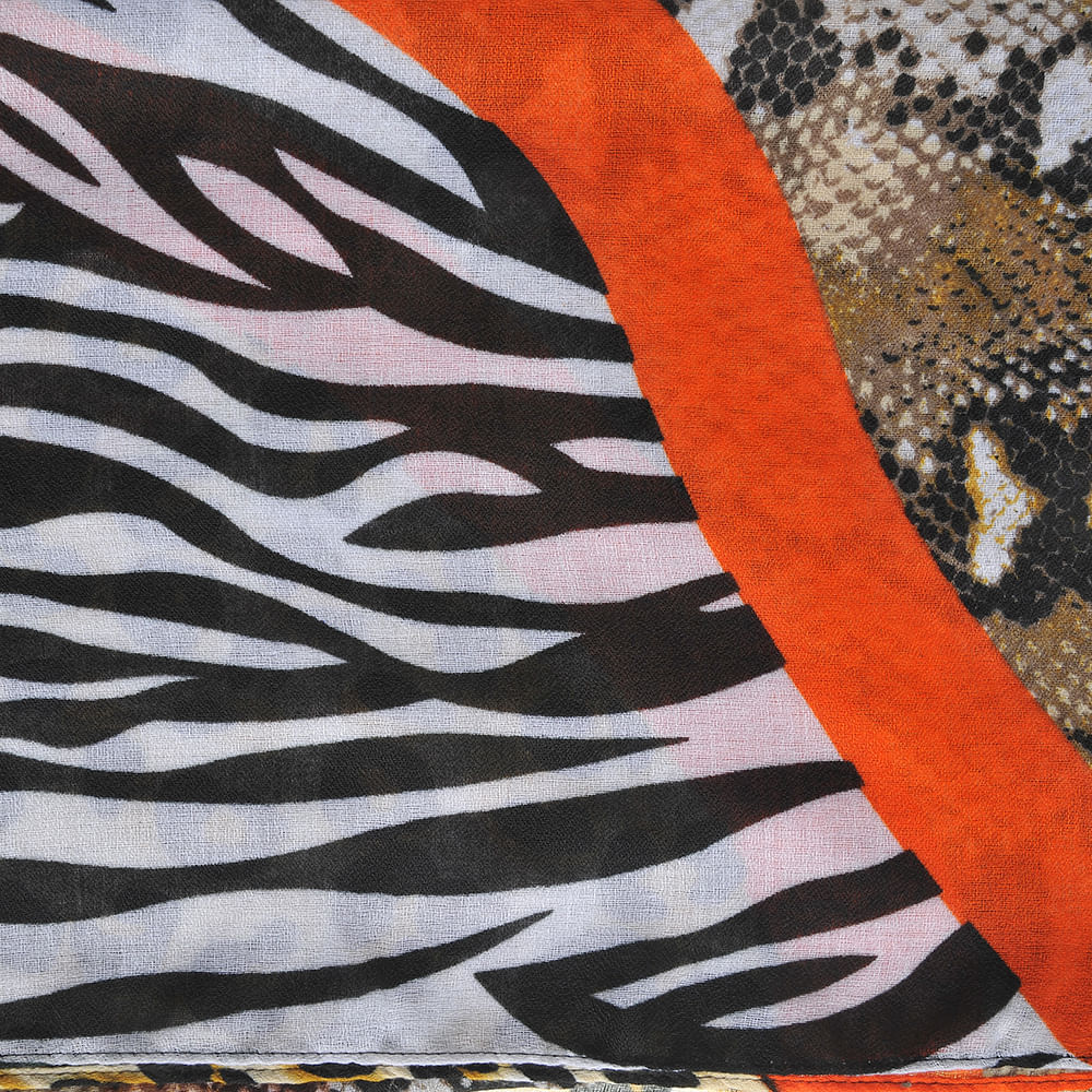 Esarfa cu model animal print 80x180 cm