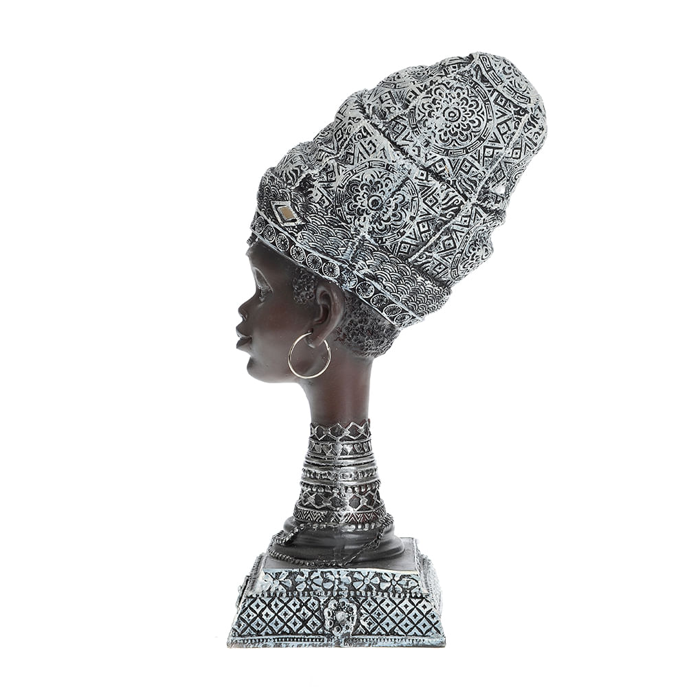 Statueta din polirasina bust femeie africana 25 cm - 3 | YEO