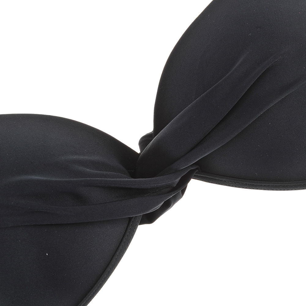 Sutien de baie negru cu snur - 1 | YEO