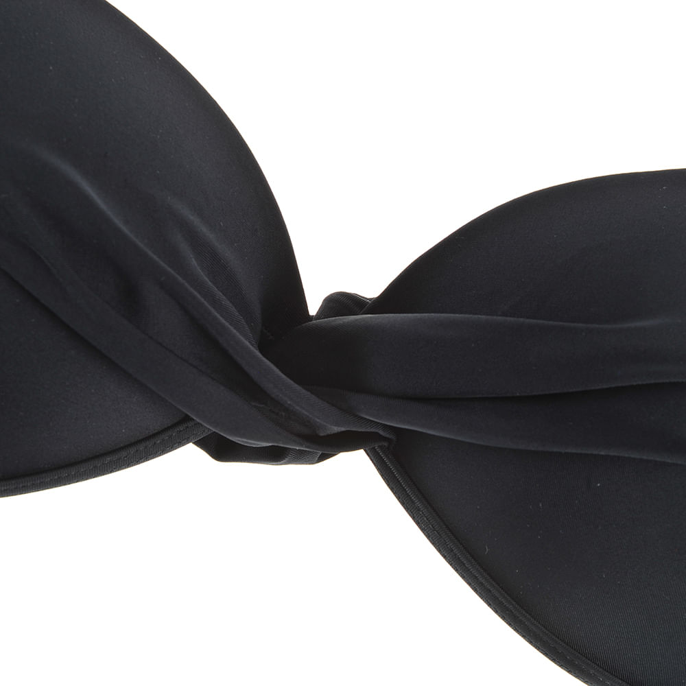 Sutien de baie negru cu snur - 2 | YEO