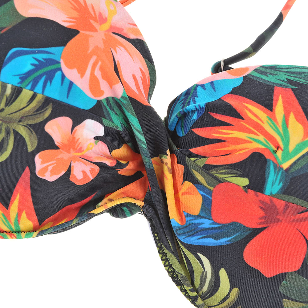 Sutien de baie cu imprimeu floral