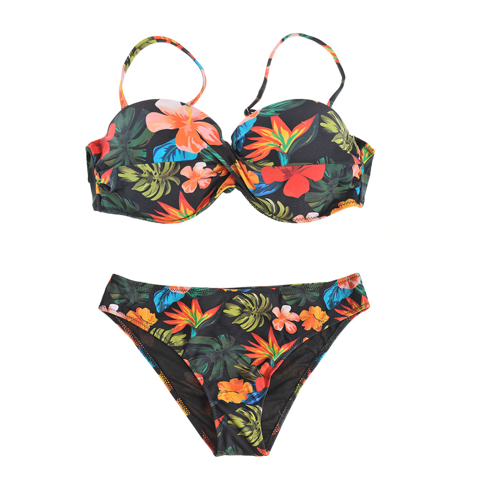 Sutien de baie cu imprimeu floral