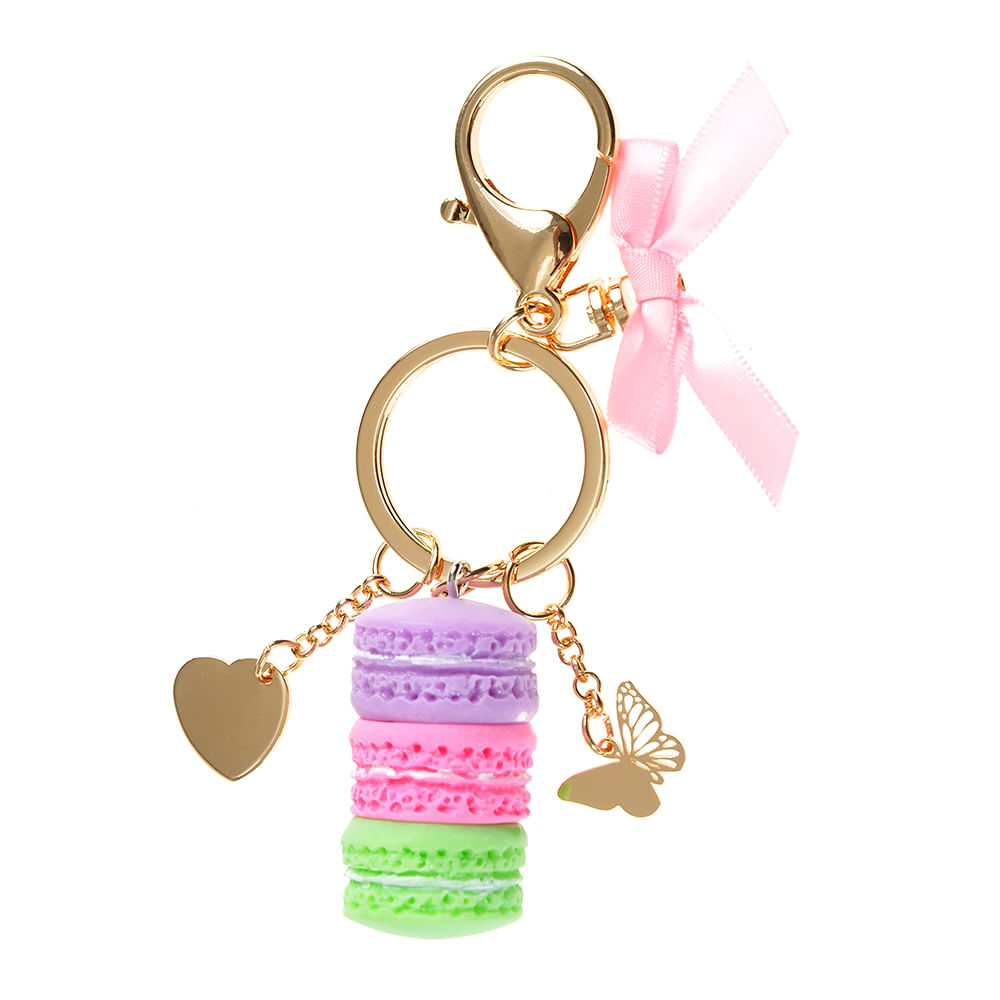 Breloc cu macarons si funda roz - 2 | YEO