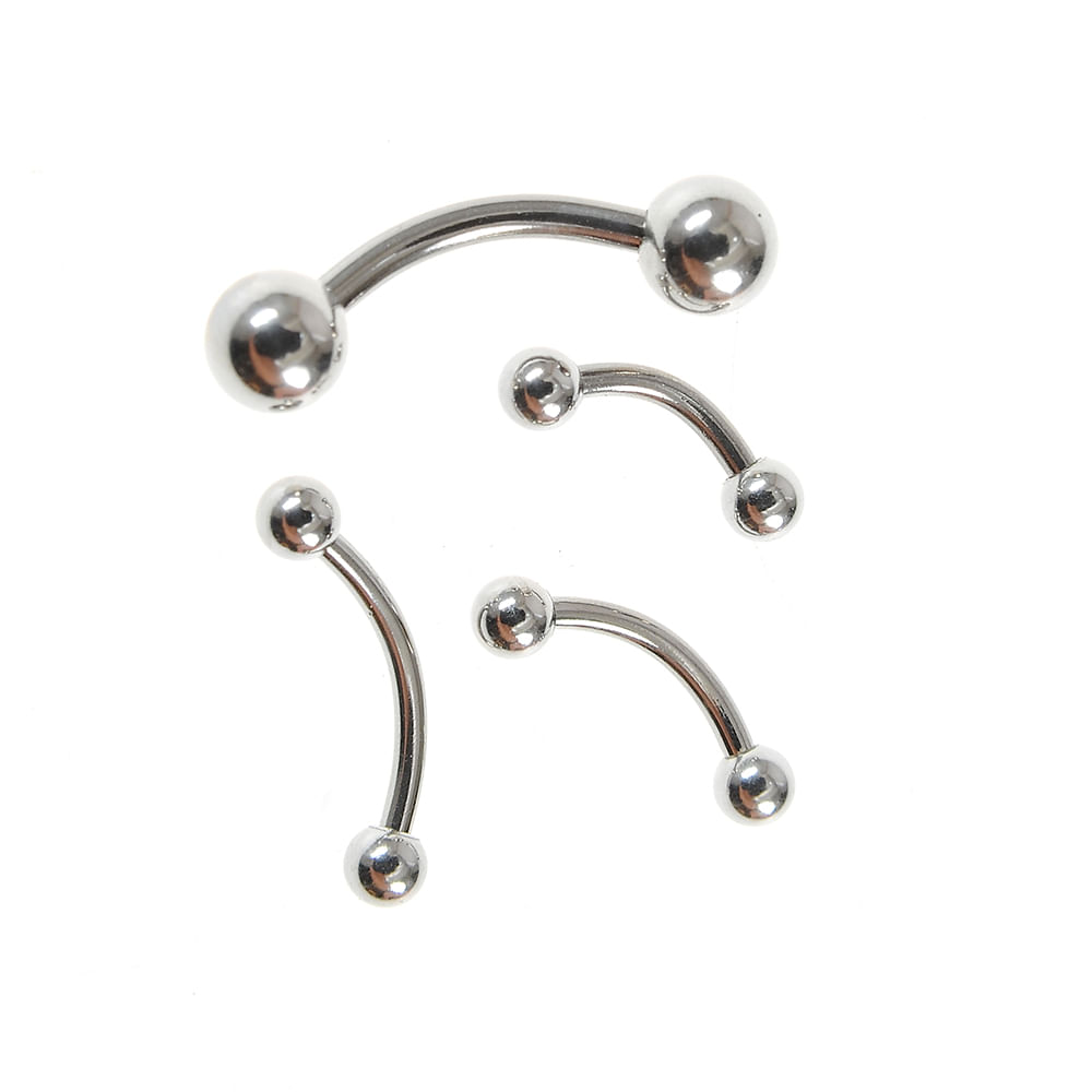 Set 4 piercing pentru sprancene - 1 | YEO