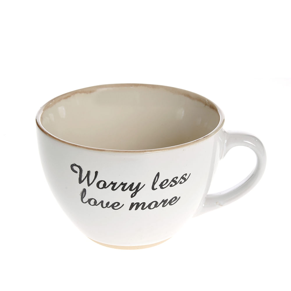 Cana din ceramica Worry less love more - 1 | YEO