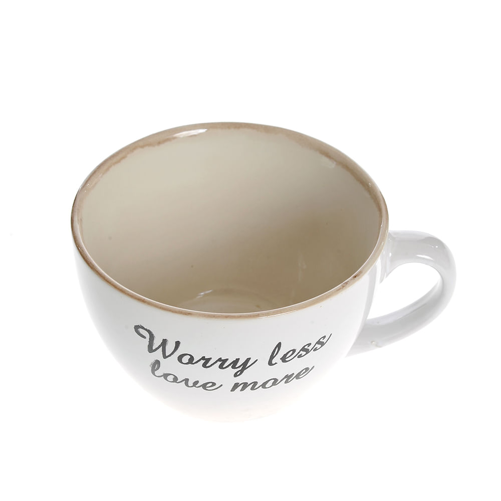 Cana din ceramica Worry less love more - 2 | YEO