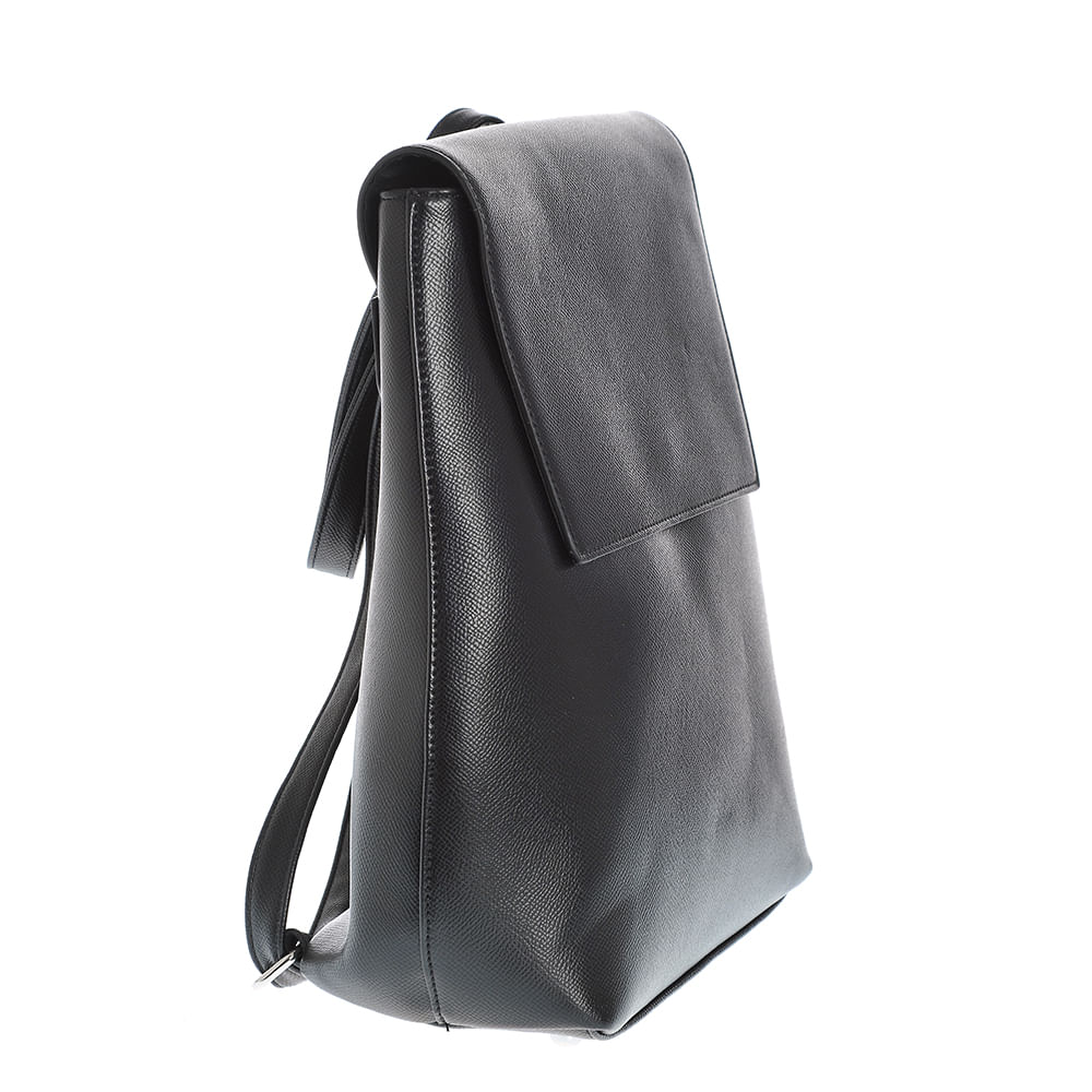 Rucsac negru din piele ecologica cu maner rotund - 1 | YEO