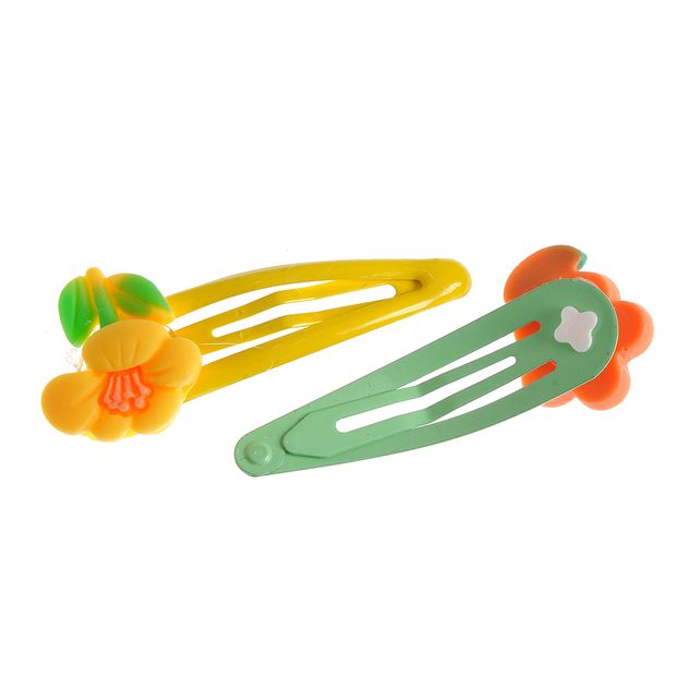 Set 2 agrafe multicolore cu flori