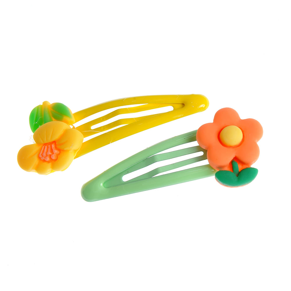 Set 2 agrafe multicolore cu flori - 2 | YEO