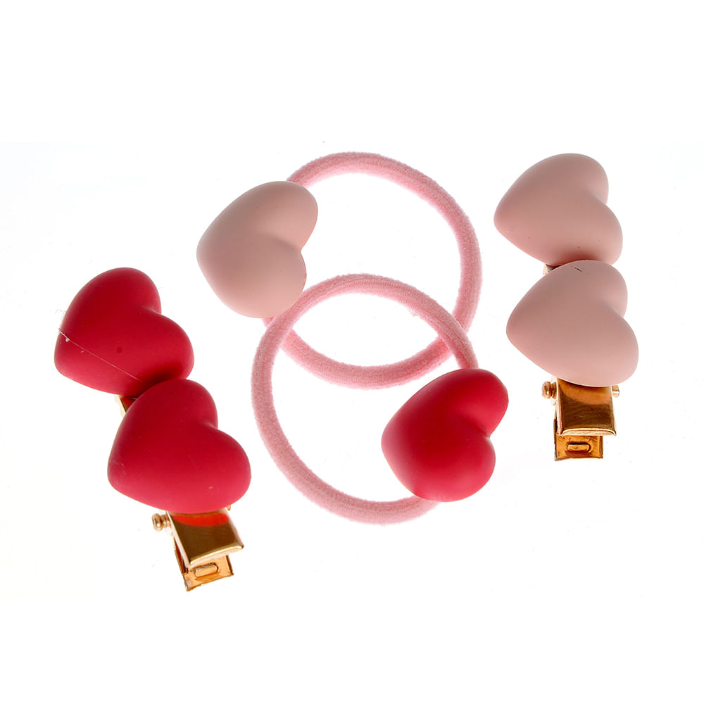 Set 4 accesorii par cu inimi - 2 | YEO