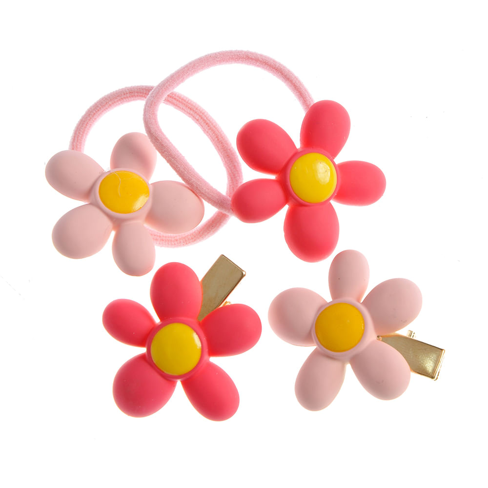 Set 4 accesorii de par cu flori - 3 | YEO