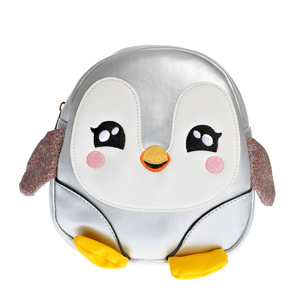 Rucsac argintiu cu pinguin - 2 | YEO