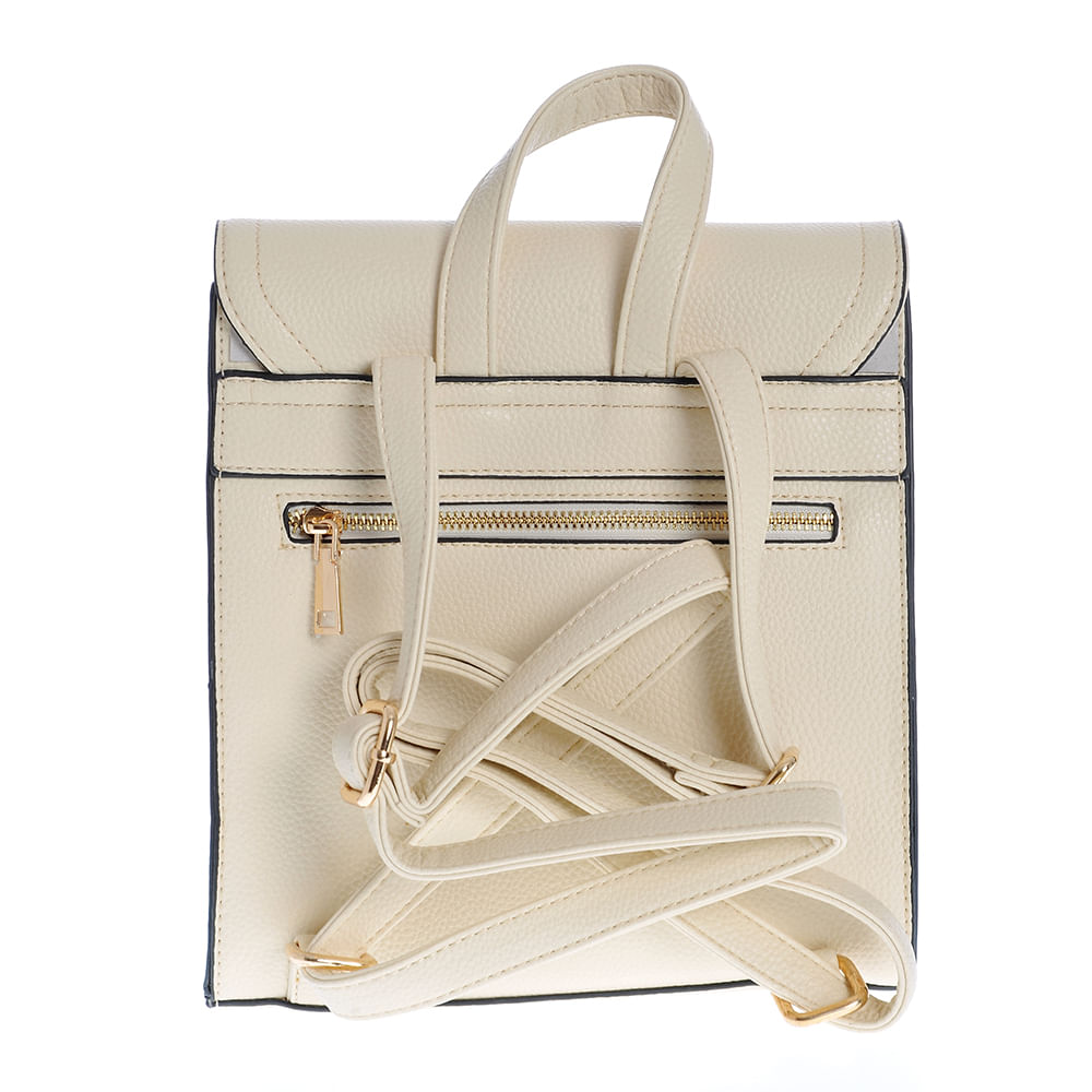 Rucsac crem din piele ecologica - 2 | YEO