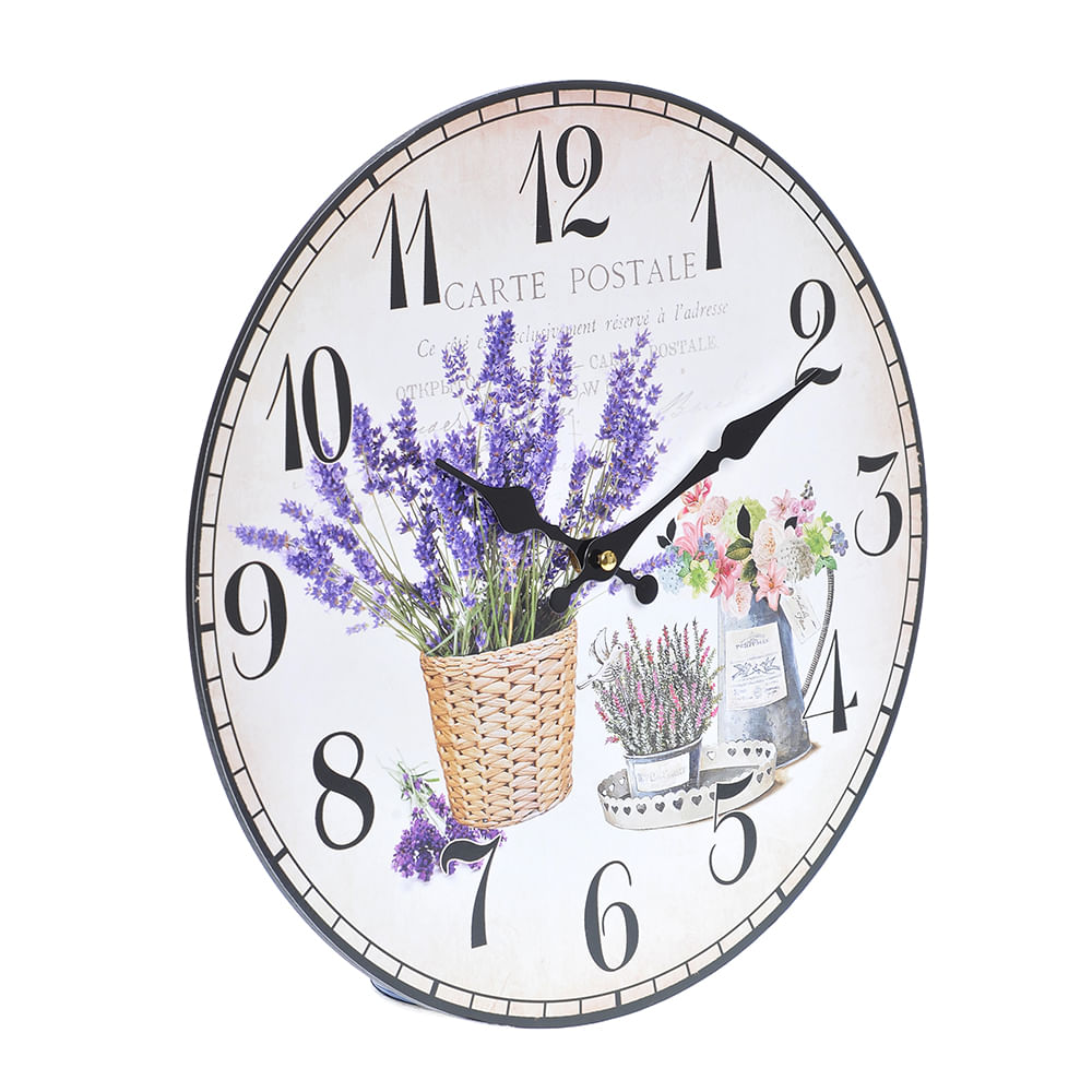 Ceas de perete cu lavanda 34 cm - 1 | YEO