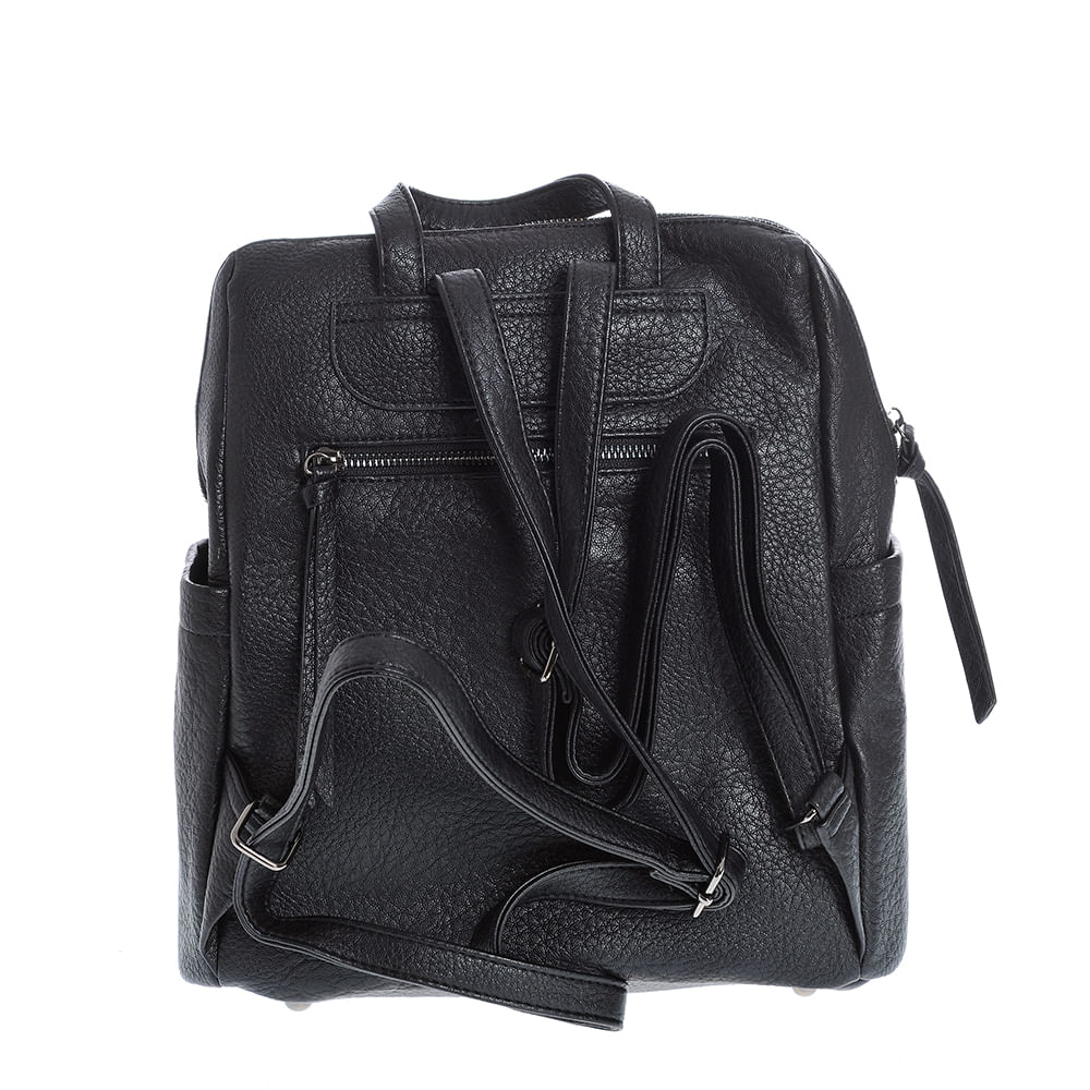 Rucsac negru tip satchel - 2 | YEO