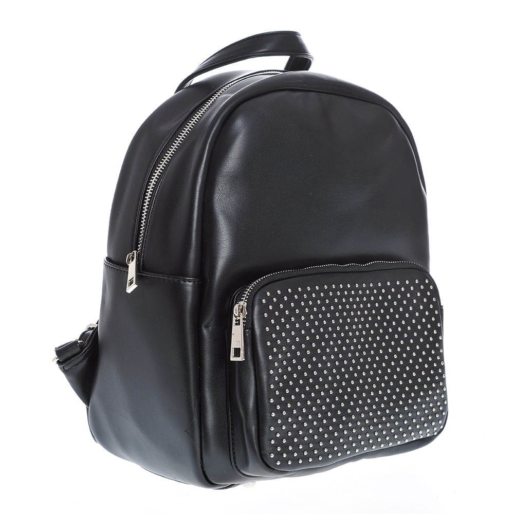 Rucsac negru cu nituri metalice - 1 | YEO