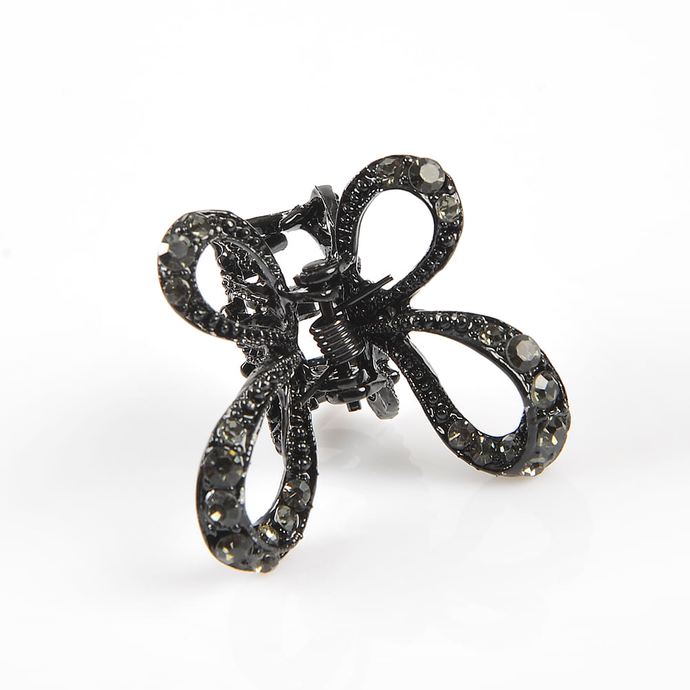 Cleste de par fluture cu pietre negre - 2 | YEO