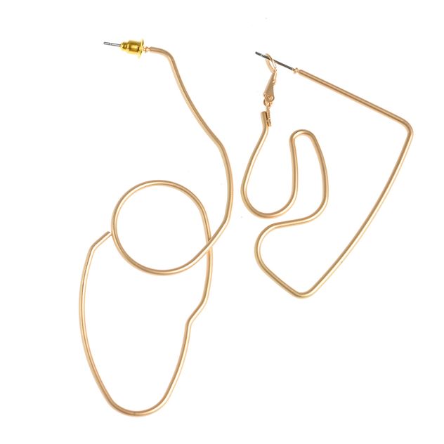 Cercei aurii design abstract