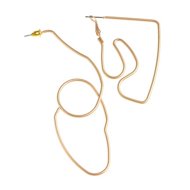 Cercei aurii design abstract