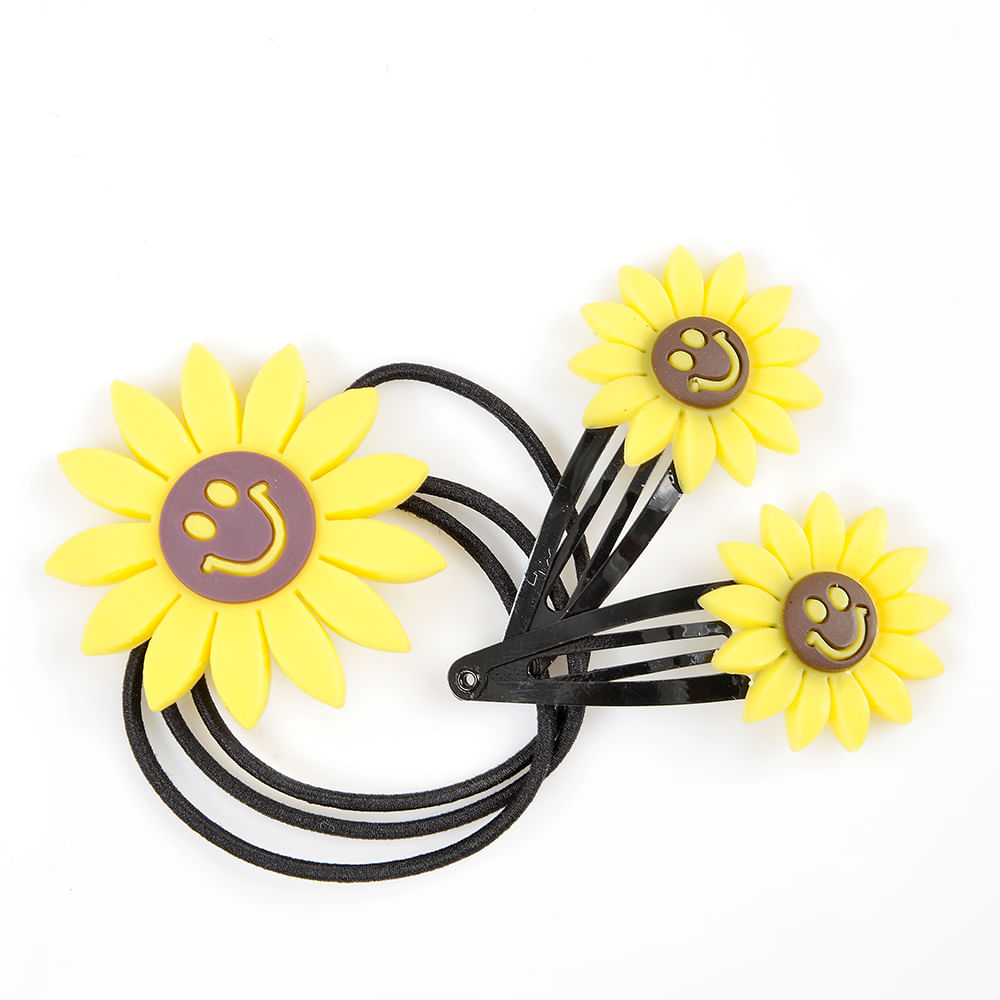 Set 3 accesorii de par cu Floarea Soarelui - 2 | YEO