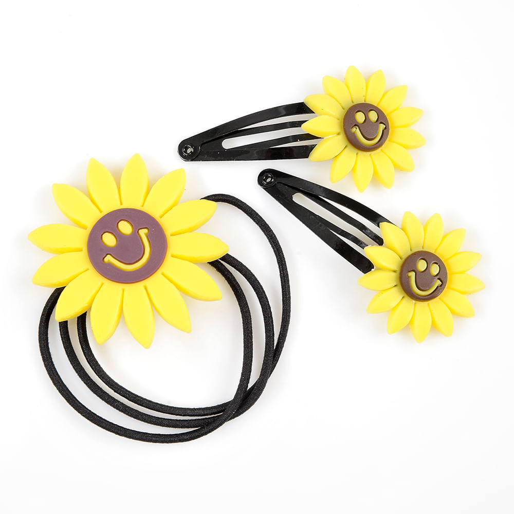 Set 3 accesorii de par cu Floarea Soarelui - 3 | YEO