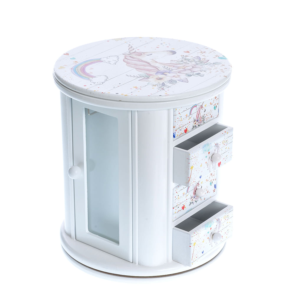 Cutie de bijuterii rotunda cu unicorn - 2 | YEO