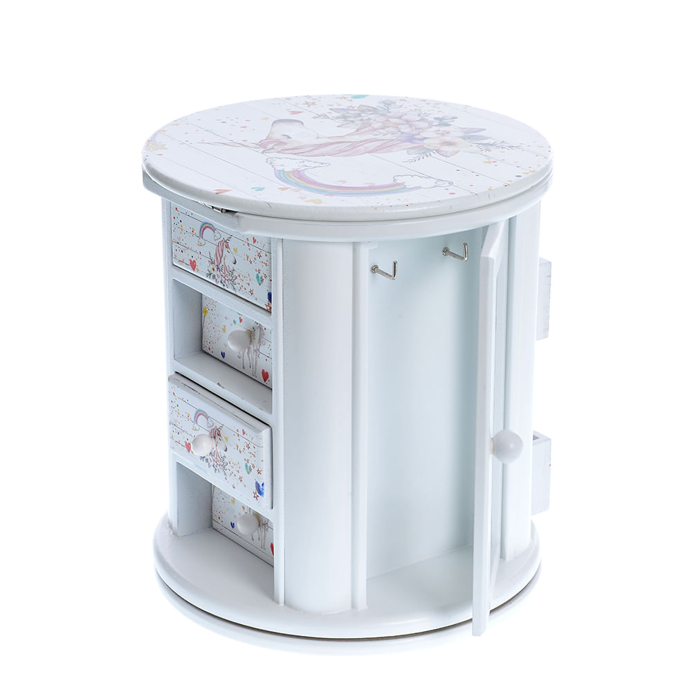 Cutie de bijuterii rotunda cu unicorn - 3 | YEO