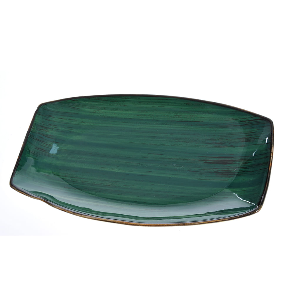 Platou verde din ceramica 25 cm - 2 | YEO