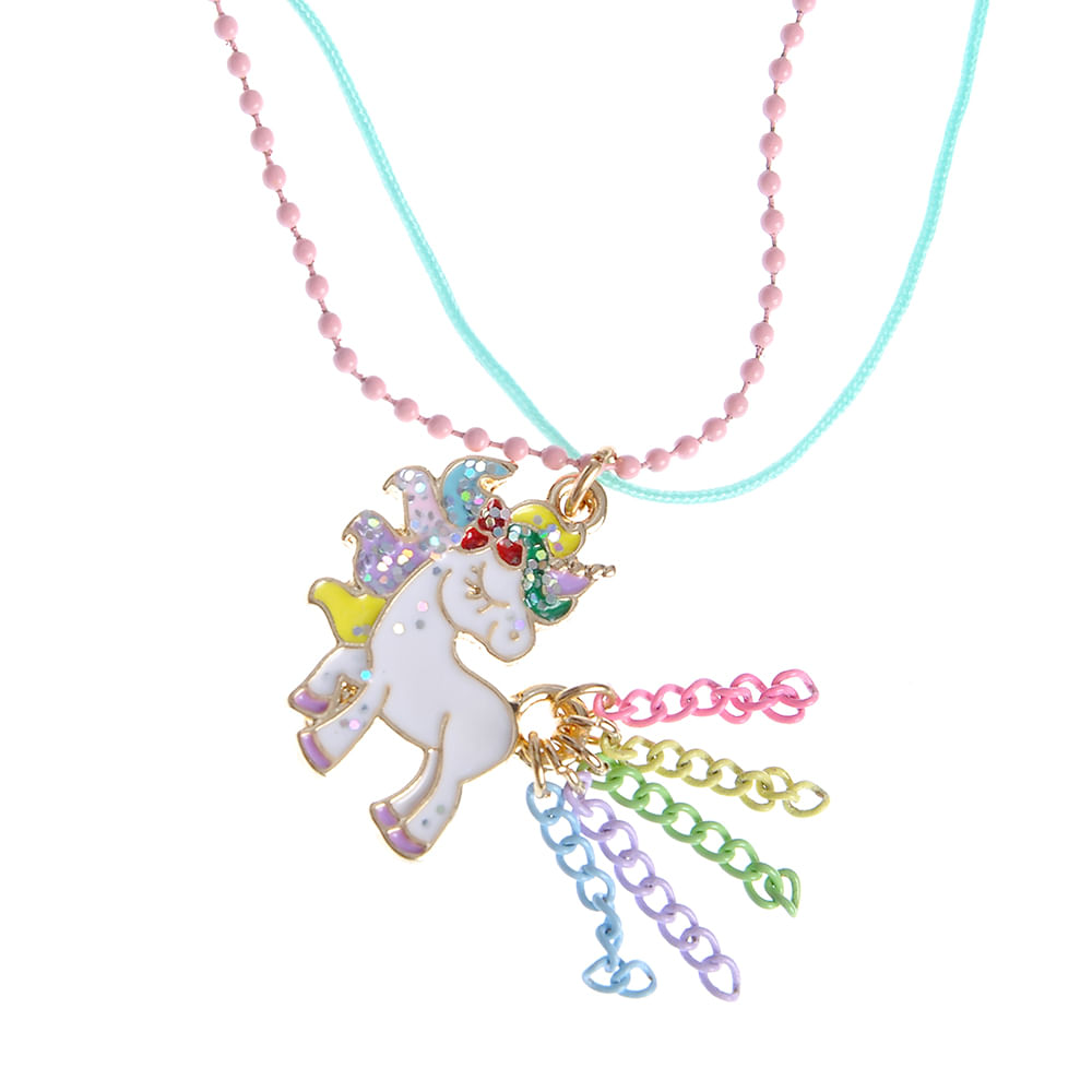 Colier dublu cu unicorn