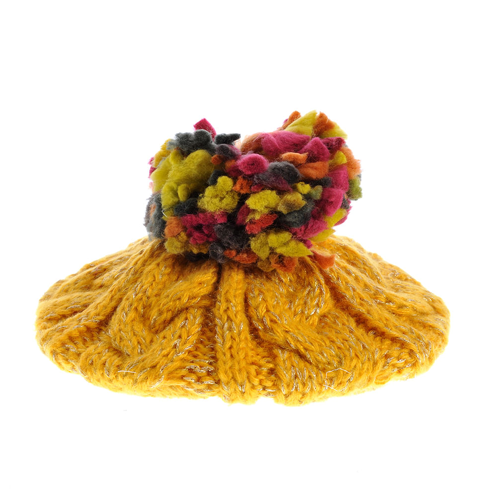 Caciula galbena cu mot multicolor - 4 | YEO