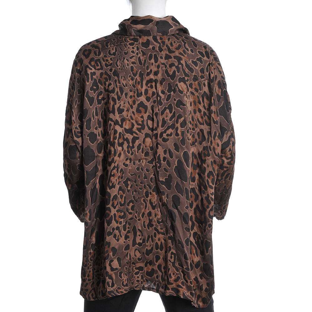 Camasa din vascoza cu model animal print - 2 | YEO