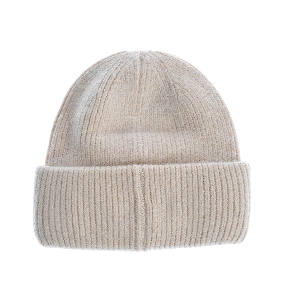 Caciula beanie bej cu pietre