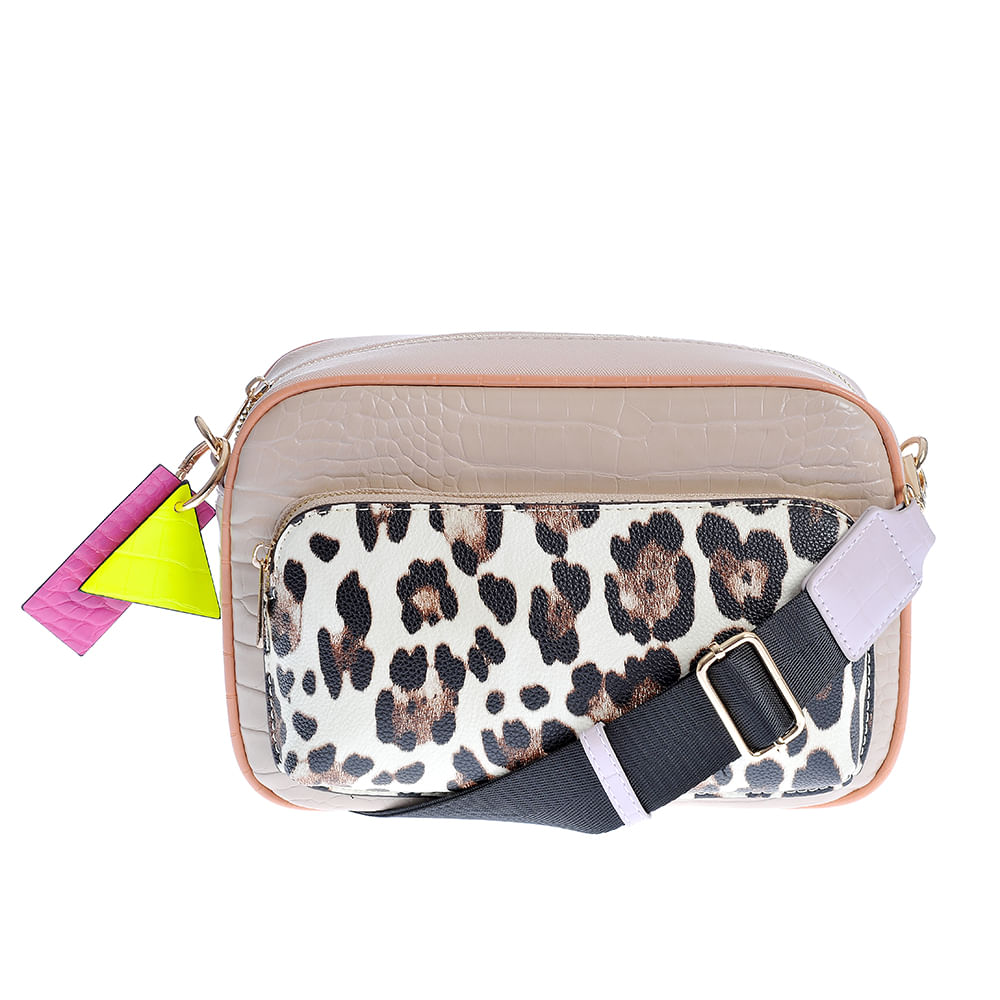 Geanta crossbody cu model animal print