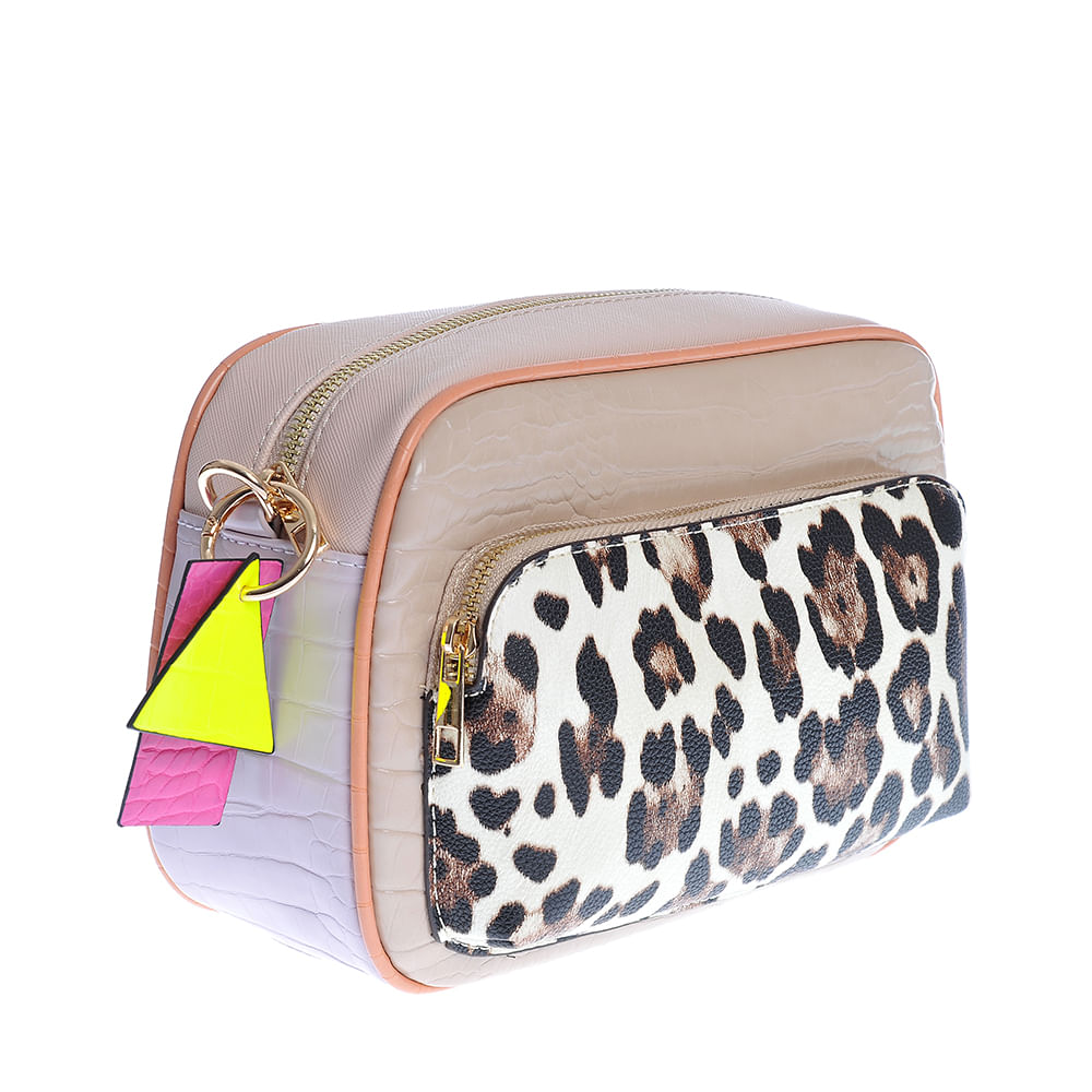 Geanta crossbody cu model animal print