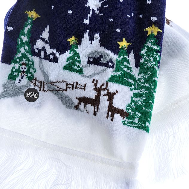 Fular albastru cu led