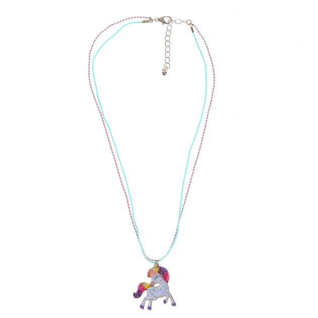 Colier cu Unicorn multicolor