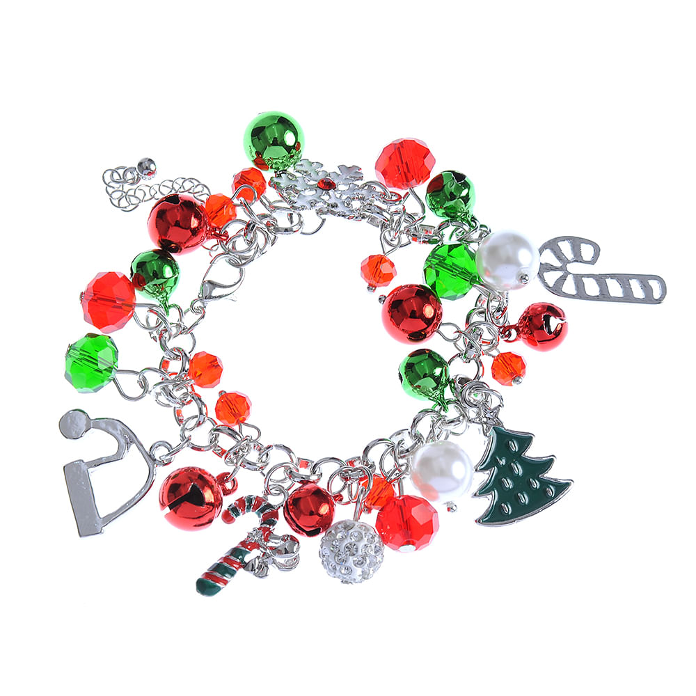Bratara argintie cu ornamente Craciun - 2 | YEO