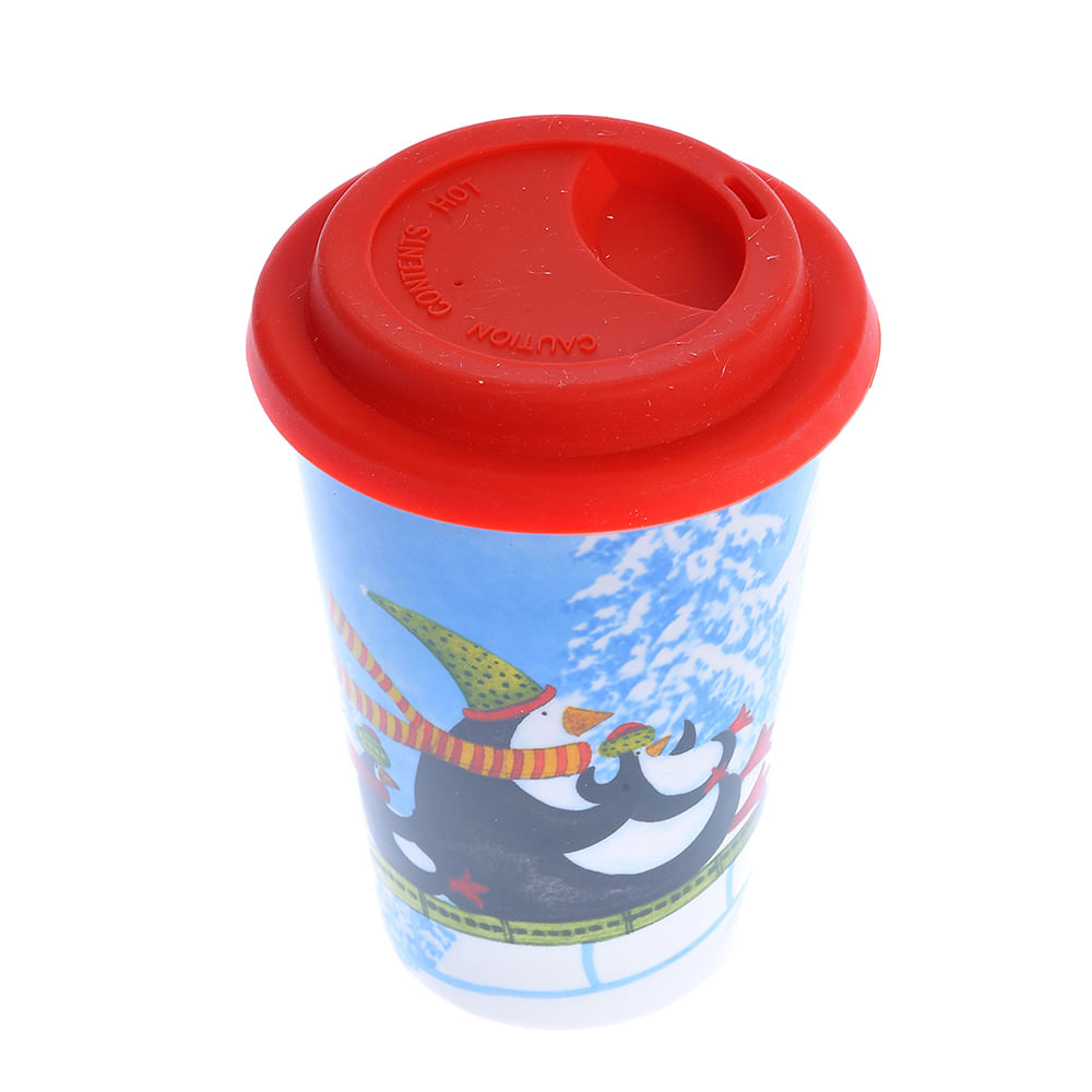 Pahar din ceramica cu pinguin 440 ml - 1 | YEO