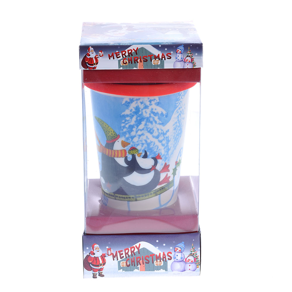 Pahar din ceramica cu pinguin 440 ml - 3 | YEO