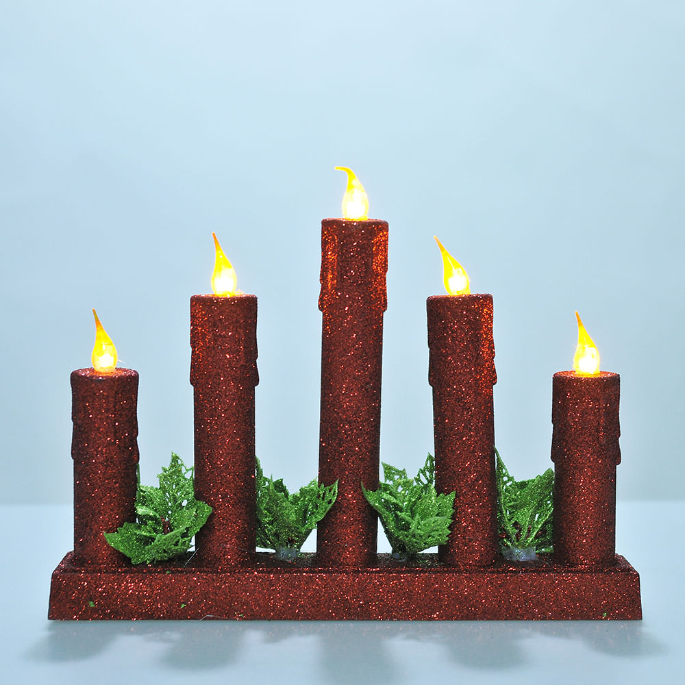 Decoratiune sfesnic cu lumanari led 25 cm - 3 | YEO