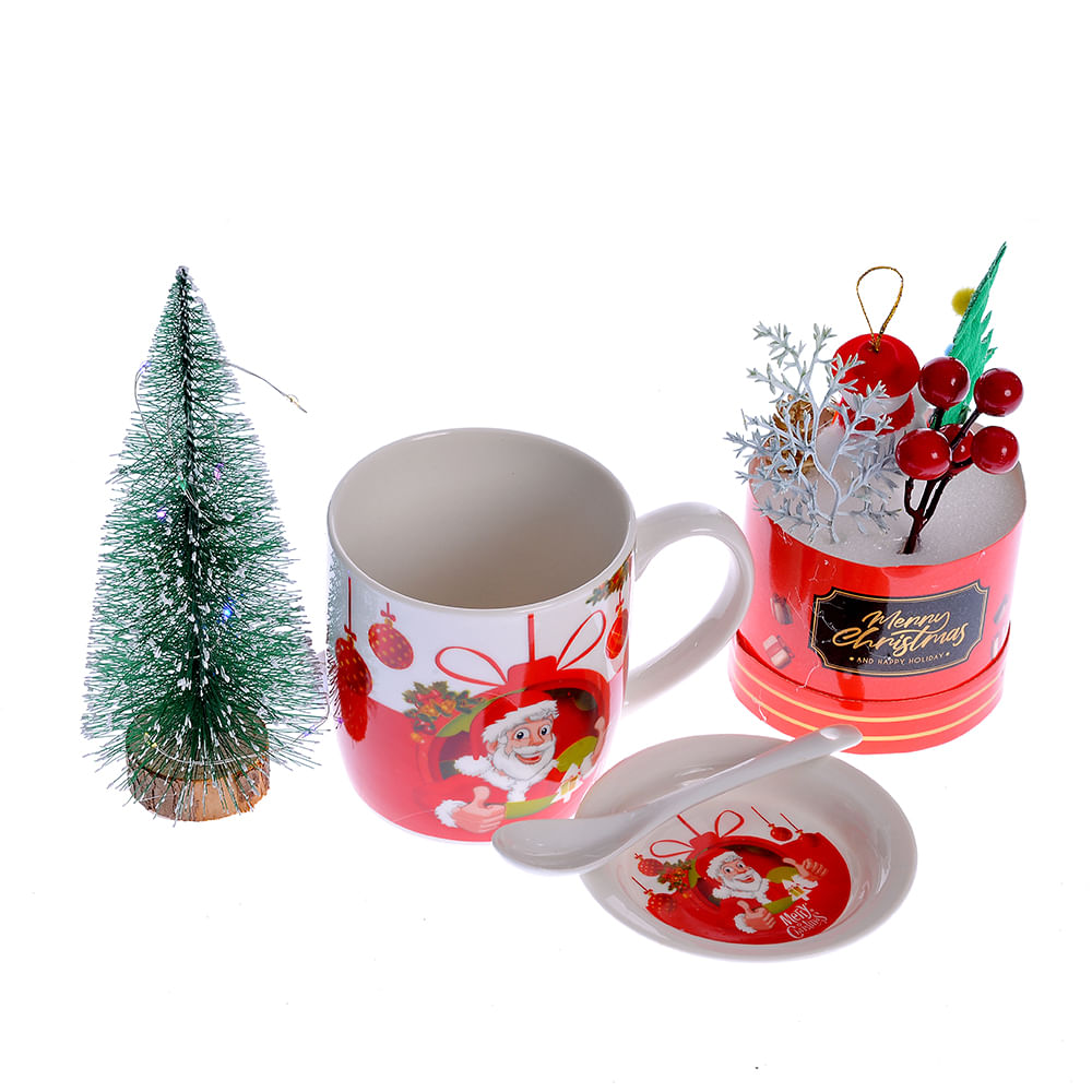 Set cana craciun cu lingurita si decoratiune - 1 | YEO