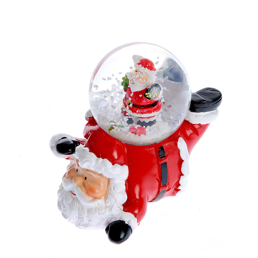 Glob cu Mos Craciun 7.5 cm - 4 | YEO