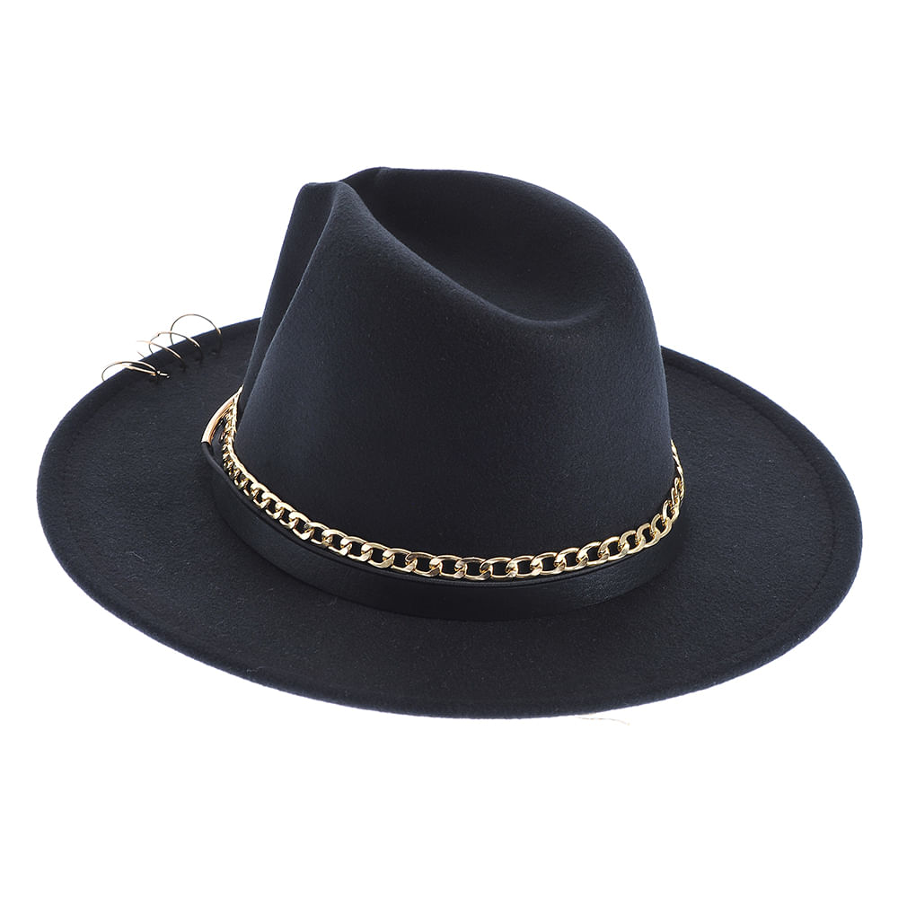 Palarie fedora neagra - 3 | YEO