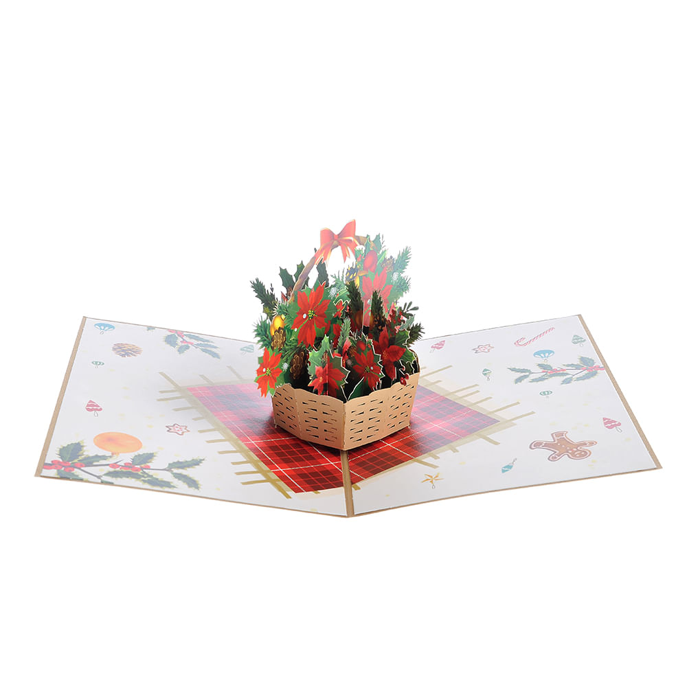 Felicitare 3D cos de Craciun 18 cm - 4 | YEO