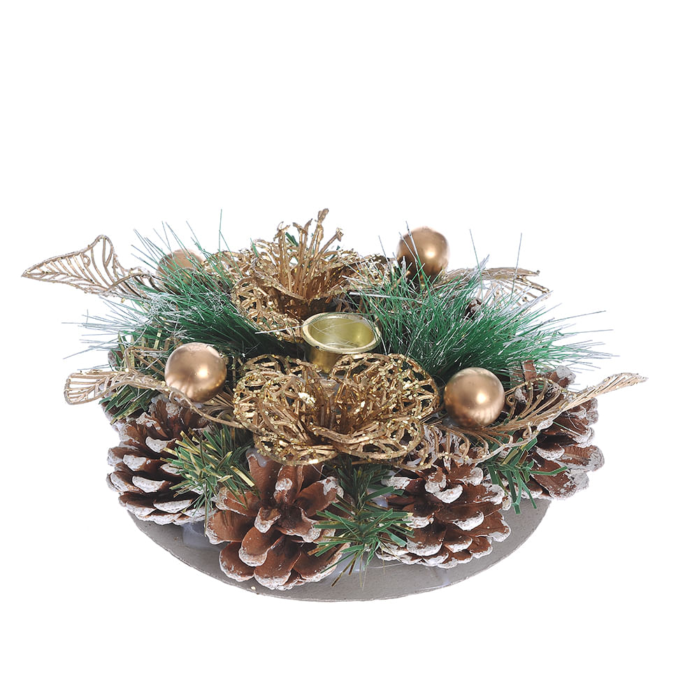 Decoratiune craciun suport lumanare 17.5 cm - 3 | YEO