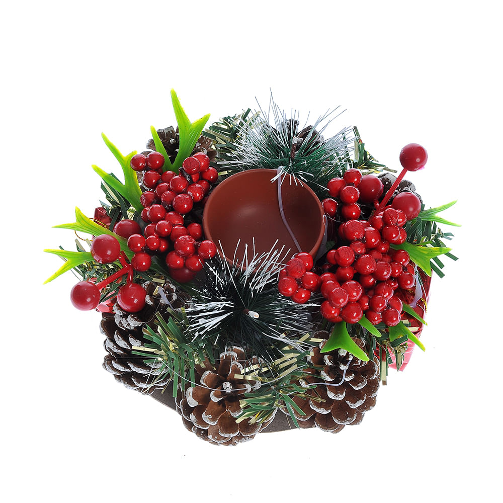 Decoratiune suport lumanare craciun 15 cm - 1 | YEO