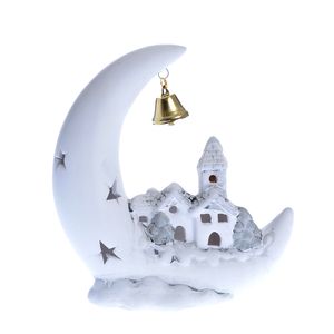 Decoratiune luna de Craciun 16 cm