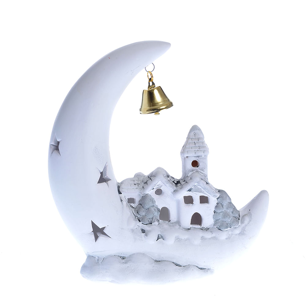 Decoratiune luna de Craciun 16 cm