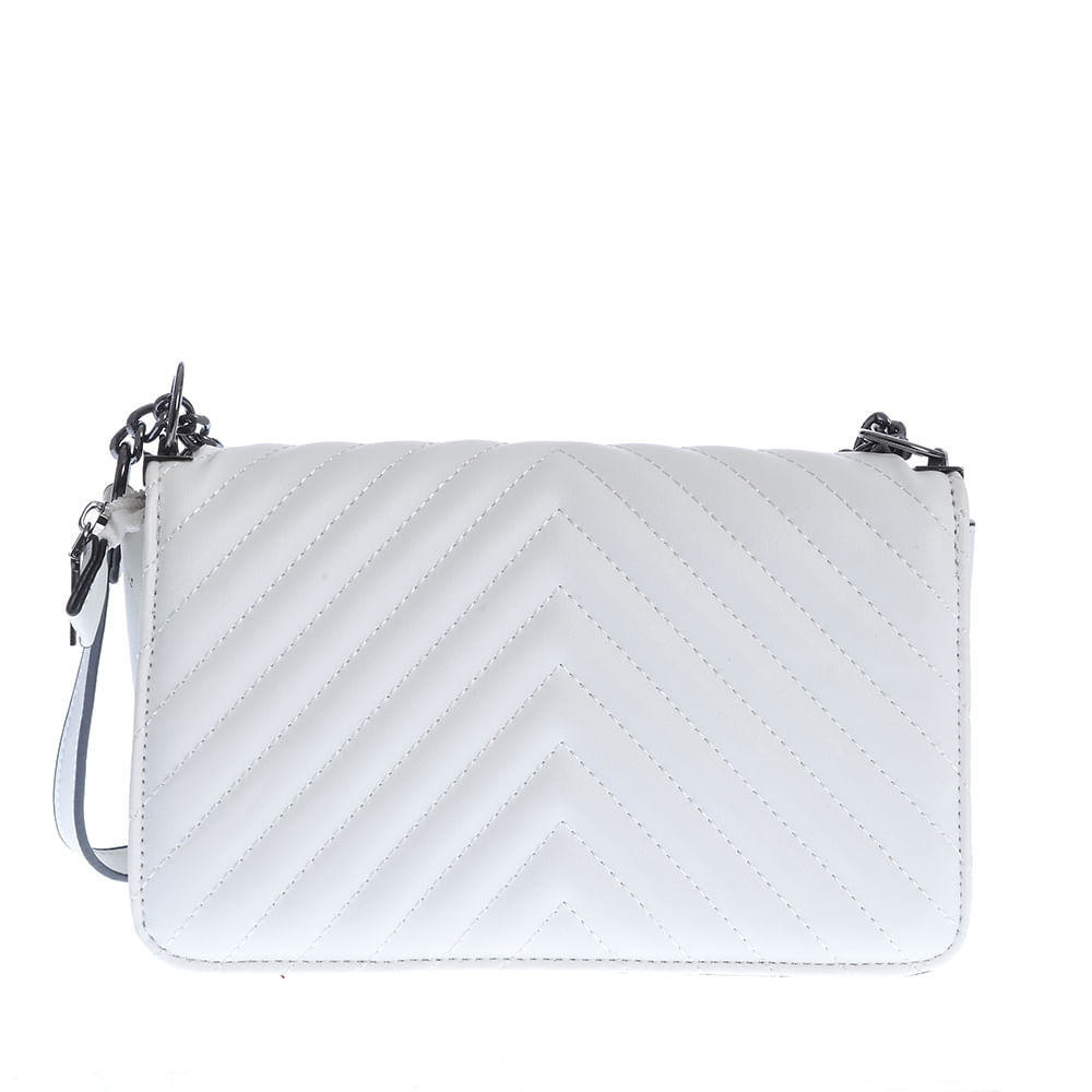 Geanta crossbody alba din piele ecologica