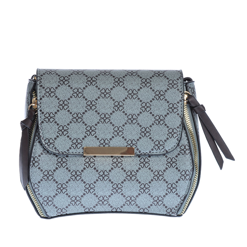 Geanta crossbody cu fermoare decorative